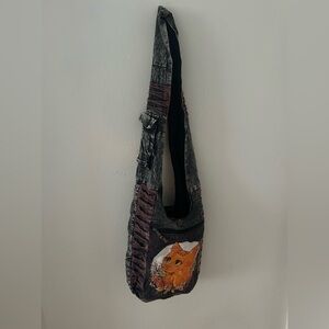 Cat Print Sling Bag